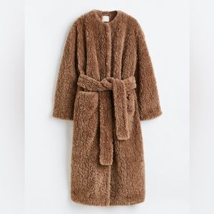 H&M Tan Teddy Coat